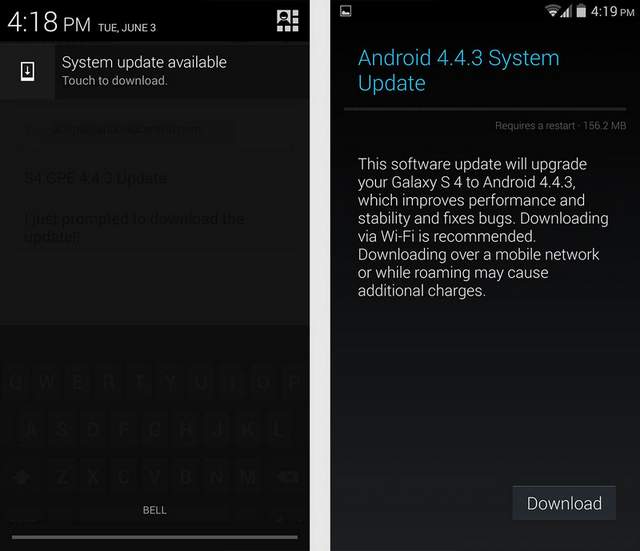 galaxy s4 gpe 4.4.3 Galaxy S4 Play Edition Getting Android 4.4.3 Update