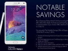 Samsung Offering $200 Rebate on Galaxy Note 4 Untill July 26th