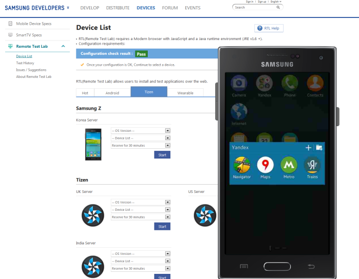 Good News for Tizen Developers, Now You can Test Apps on Samsung Z Through Remote Test Lab