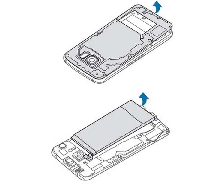 galaxy s6 removable battery back